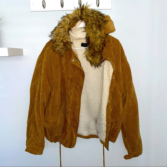 Love Tree Jackets & Blazers - LoveTree Corduroy Puff Jacket Size Large